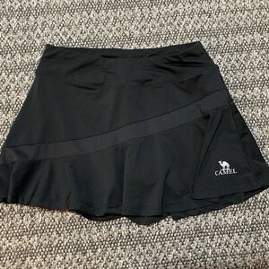 Camel Black Tennis Skirt Athletic Skort Size Medium Women’s